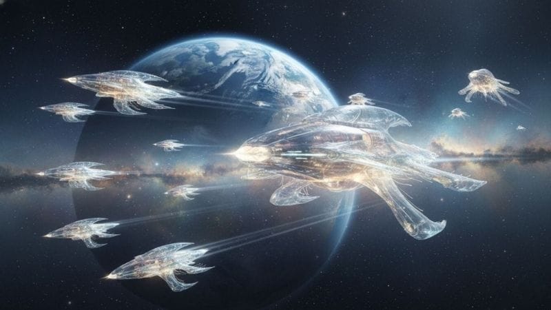 Representação artística do Comando Galáctico Ashtar no espaço