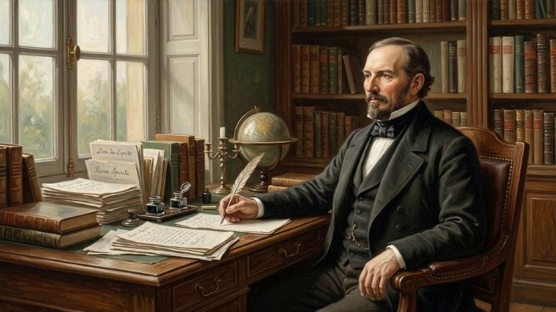 Allan Kardec em seu trabalho de codificação