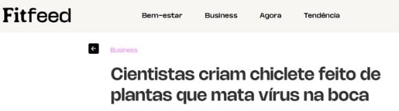 Chiclete que mata vírus