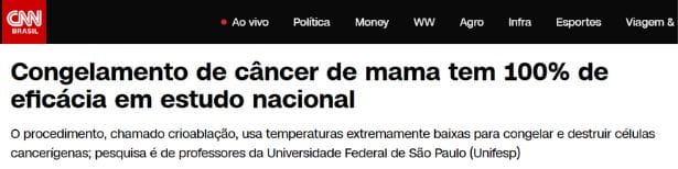 Congelamento de câncer de mama