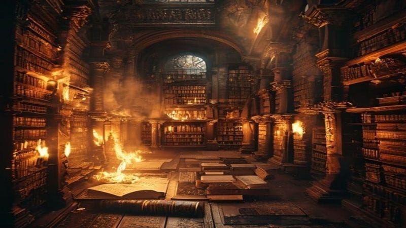 Destruição de Bibliotecas Antigas